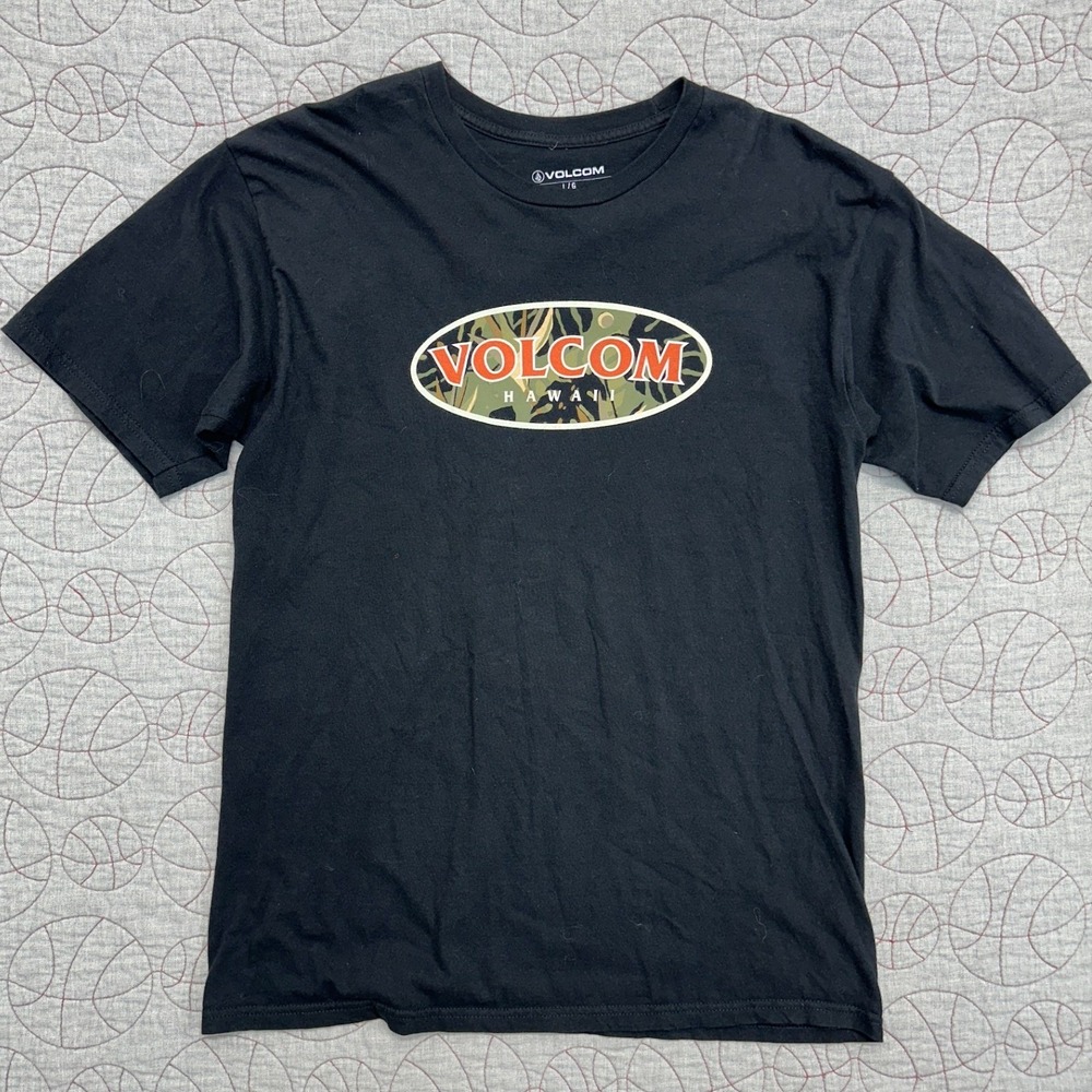 Volcom T-Shirt Black Camo Logo Graphic Hawaii / Men's Large